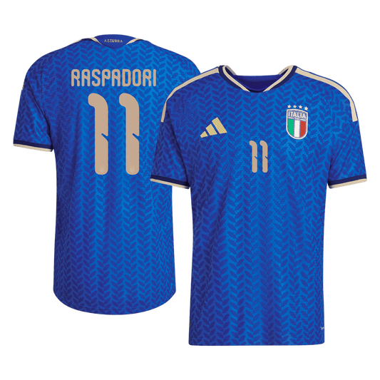 Camiseta Auténtica RASPADORI #11 Italy 2026 Primera Equipación Copa del Mundo -Versión Jugador