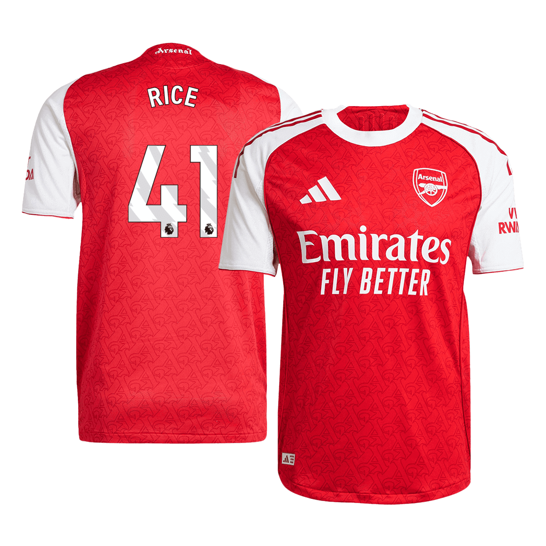 Tricouri Fotbal Arsenal RICE #41 Acasă 2025/26 Authentic