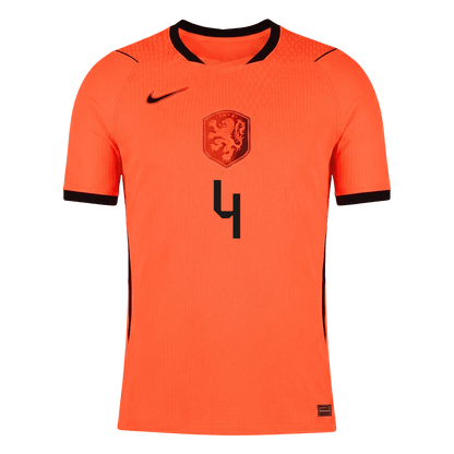 Camiseta Auténtica VIRGIL #4 Netherlands 2026 Primera Equipación Copa del Mundo - Version Jugador