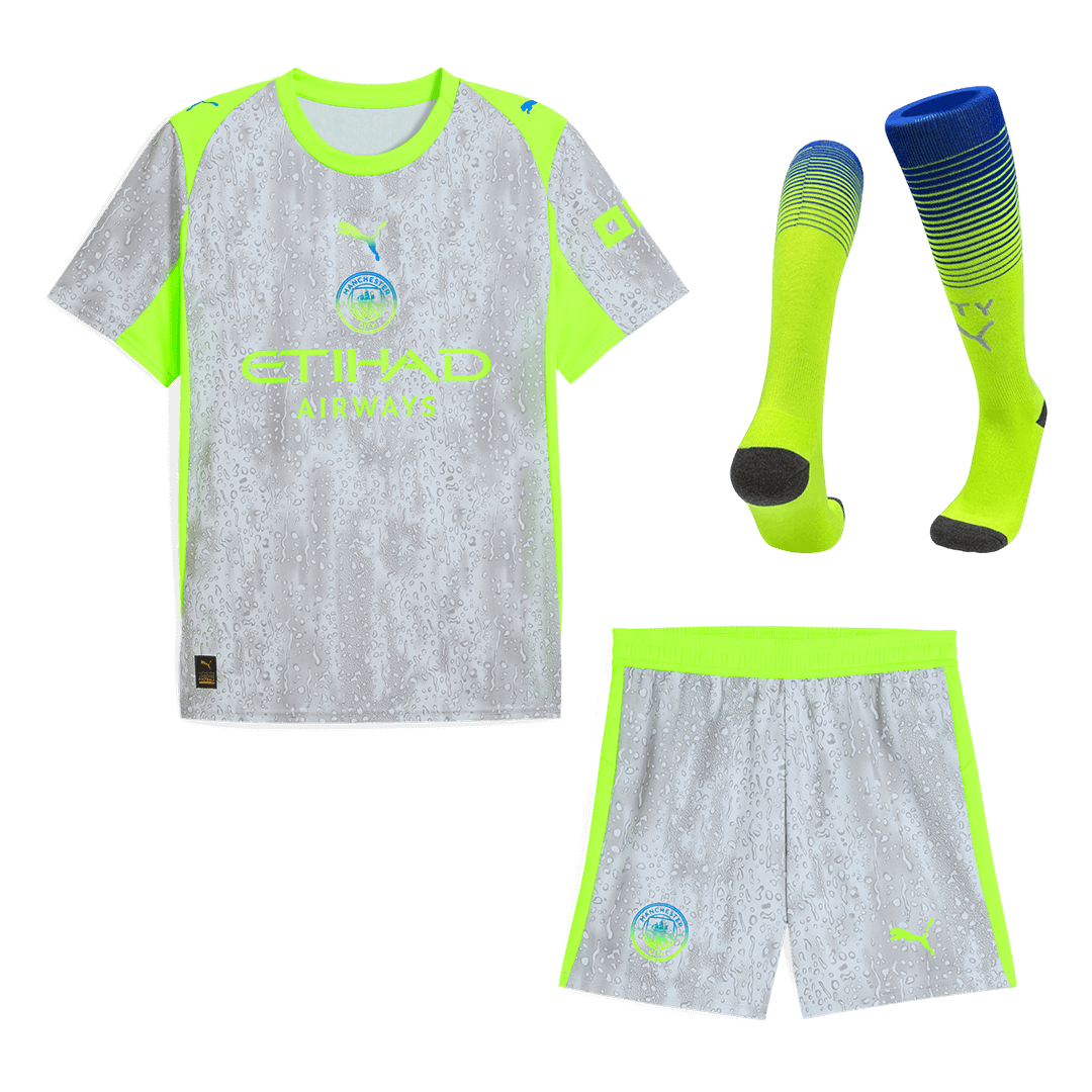 Conjunto Completo Manchester City 2025/26 Tercera Equipación camiseta de fútbol
