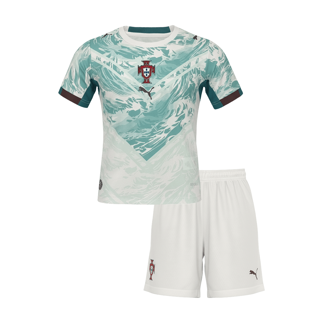 Conjunto Infantil Portugal 2026 Segunda Equipación Copa del Mundo camiseta de fútbol