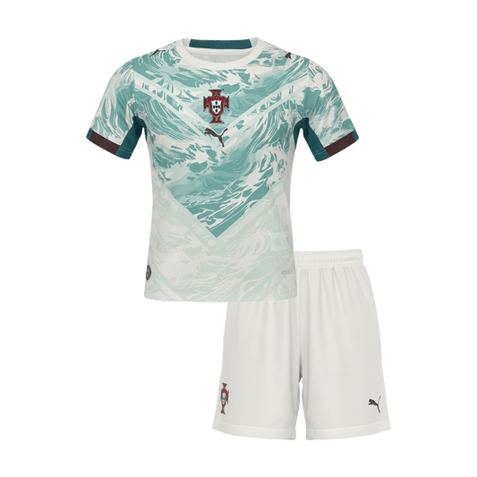 Conjunto Infantil Portugal 2026 Segunda Equipación Copa del Mundo camiseta de fútbol