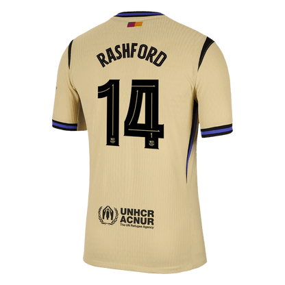 UCL Camiseta Auténtica RASHFORD #14 Barcelona 2025/26 Segunda Equipación-Versión Jugador-Camisetas Pasion Shop