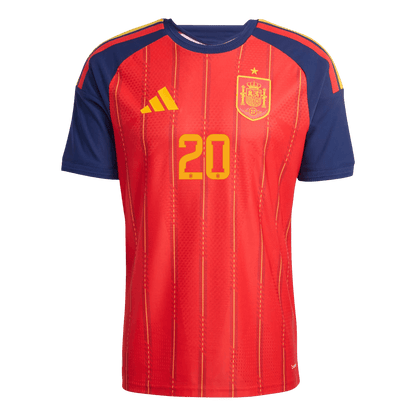 Camiseta Auténtica PEDRI #20 Spain 2026 Primera Equipación Copa del Mundo - Version Jugador