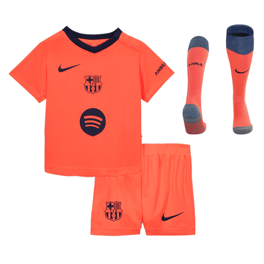 Conjunto Infantil Completo Barcelona 2025/26 Tercera Equipación Kids camiseta de fútbol