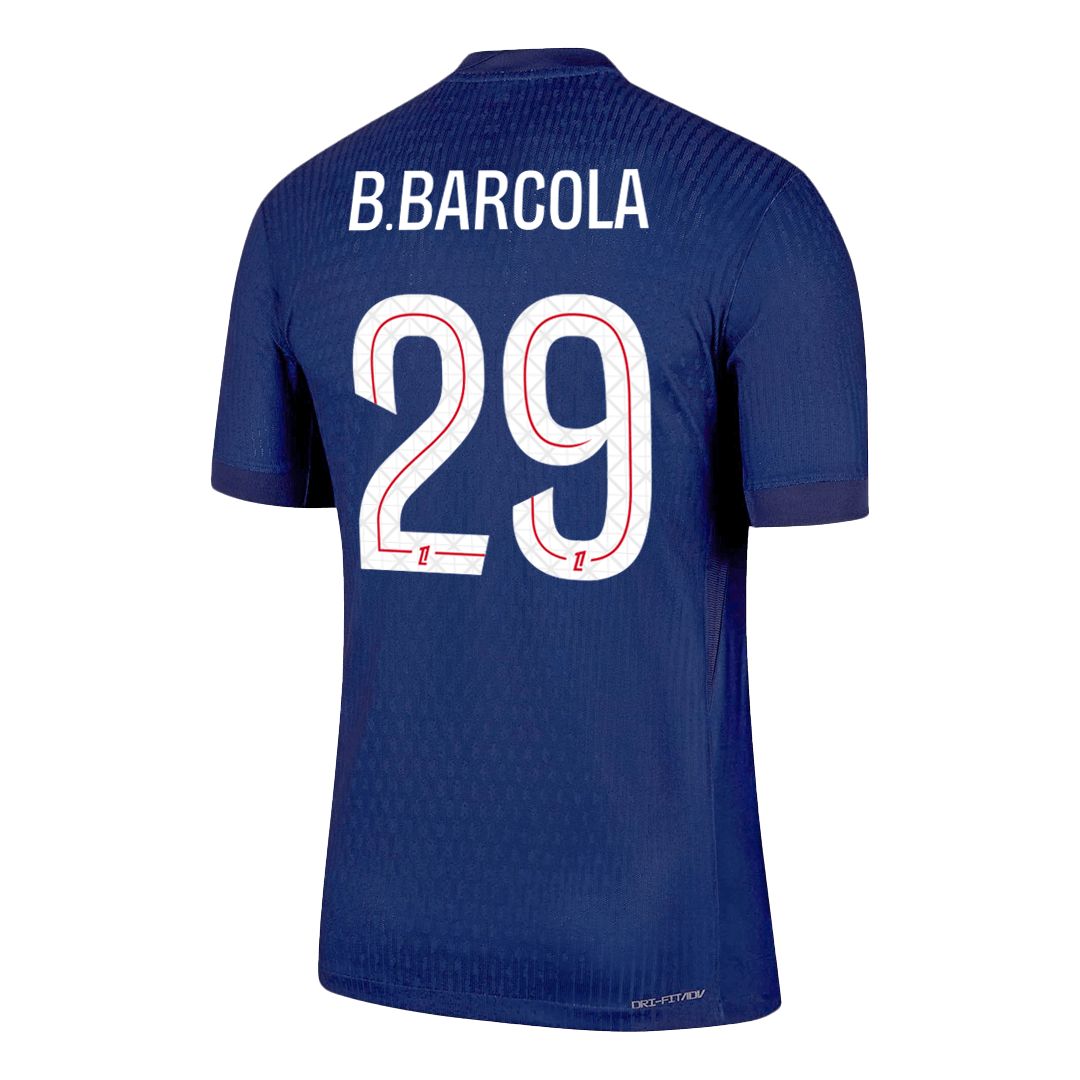 Camiseta Auténtica B.BARCOLA #29 PSG 2025/26 Primera Equipación-Versión Jugador-Camisetas Pasion Shop