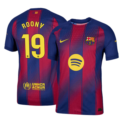 Camiseta Auténtica ROONY #19 Barcelona 2025/26 Primera Equipación-Versión Jugador