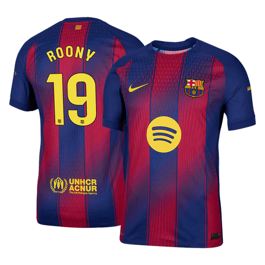 Camiseta Auténtica ROONY #19 Barcelona 2025/26 Primera Equipación-Versión Jugador