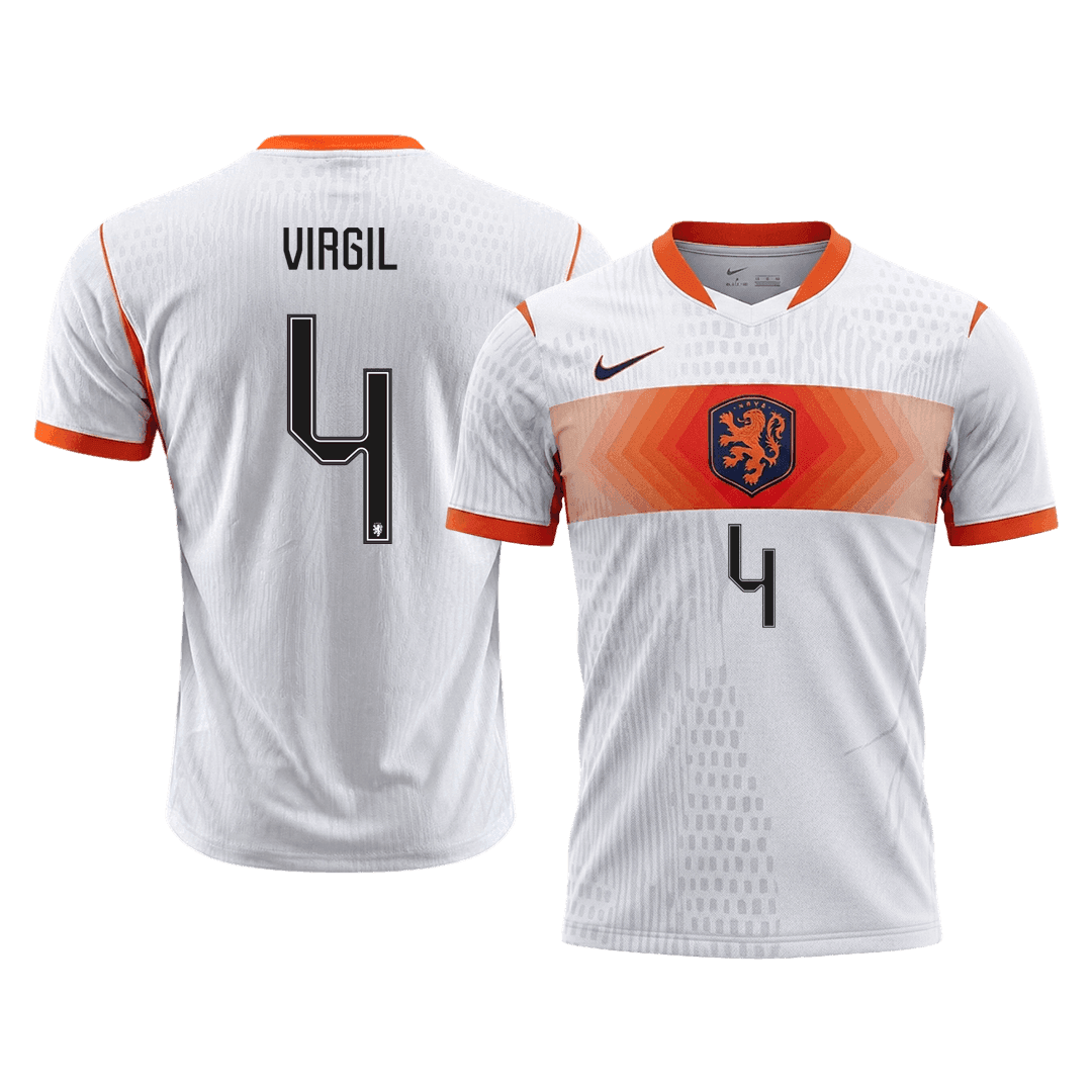 Camiseta Auténtica VIRGIL #4 Netherlands 2026 Segunda Equipación Copa del Mundo - Version Jugador