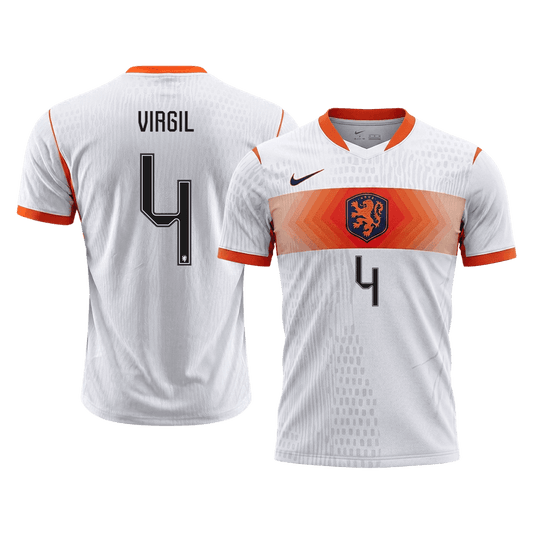 Camiseta Auténtica VIRGIL #4 Netherlands 2026 Segunda Equipación Copa del Mundo - Version Jugador