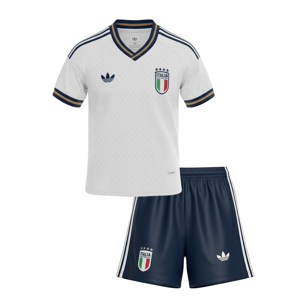 Conjunto Infantil Italy 2026 Segunda Equipación Copa del Mundo camiseta de fútbol