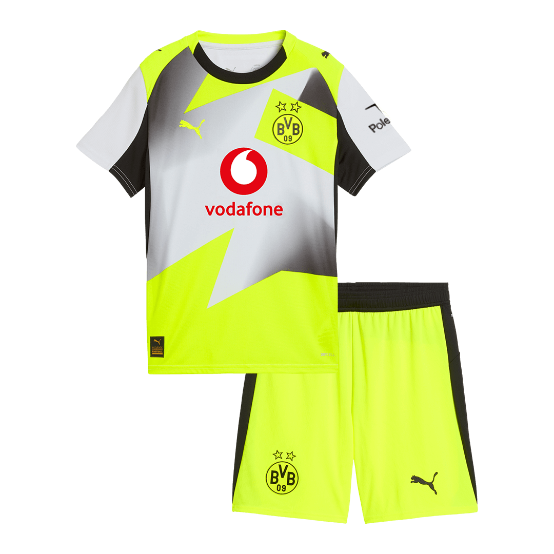 Conjunto Infantil Borussia Dortmund 2025/26 Segunda Equipación camiseta de fútbol
