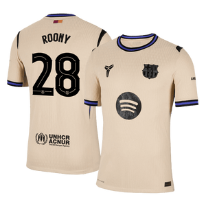 Tricouri Fotbal Barcelona ROONY #28 Deplasare 2025/26 Authentic - UCL