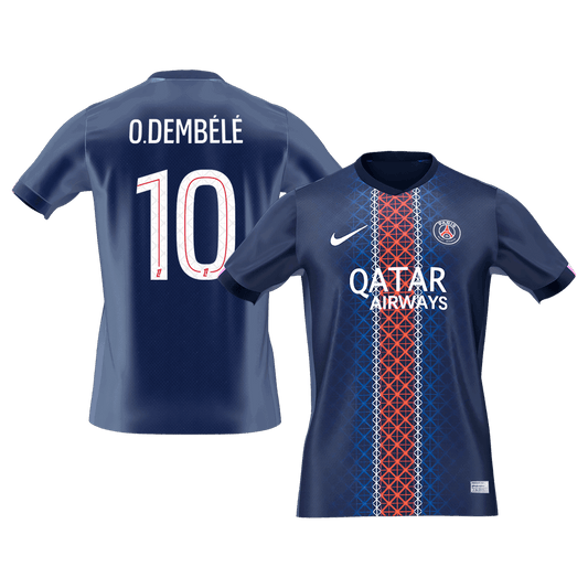 Calidad Premium Camiseta O.DEMBÉLÉ #10 PSG 2025/26 Primera Equipación-Versión Hincha