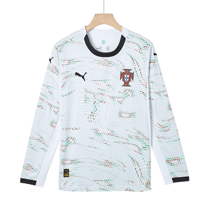 Tricouri Fotbal Portugalia RONALDO #7 Deplasare 2025 Mânecă Lungă (mărime mare)