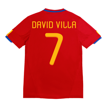 Retro 2010 DAVID VILLA #7 Spain Primera Equipación Copa del Mundo camiseta de fútbol 2025/26