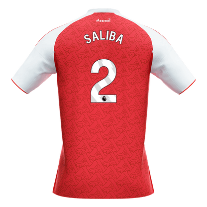 Camiseta SALIBA #2 Arsenal 2025/26 Primera Equipación - Version Hincha - Calidad premium