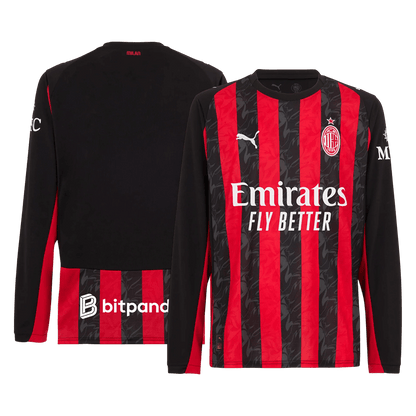 Manga Larga AC Milan 2025/26 Primera Equipación - Version Hincha