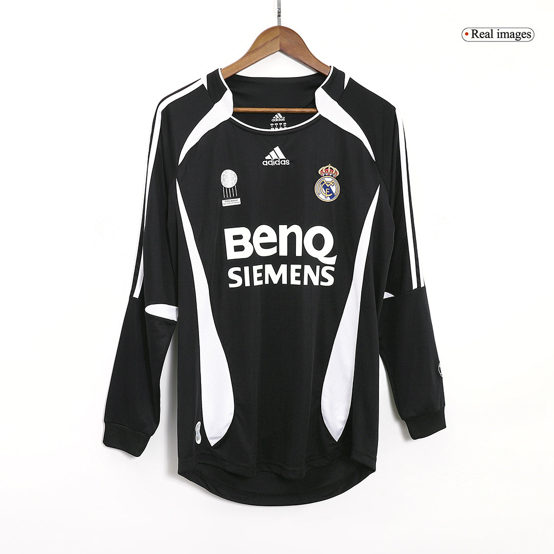 Retro 2006/07 SERGIO RAMOS #4 Real Madrid Segunda Equipación Manga Larga